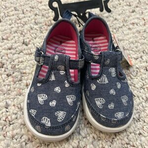Toddler Girls' Heart print /jeans Sneaker